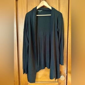 Drapey long black cardigan by Banana Republic